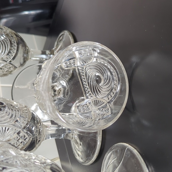 Set of 4 Cannonball Pinwheel Water Goblets US Glass Company - Picture 7 of 9